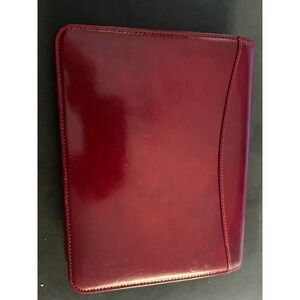 Franklin Covey Classic Red leather Zip around Planner Binder 7-Rings